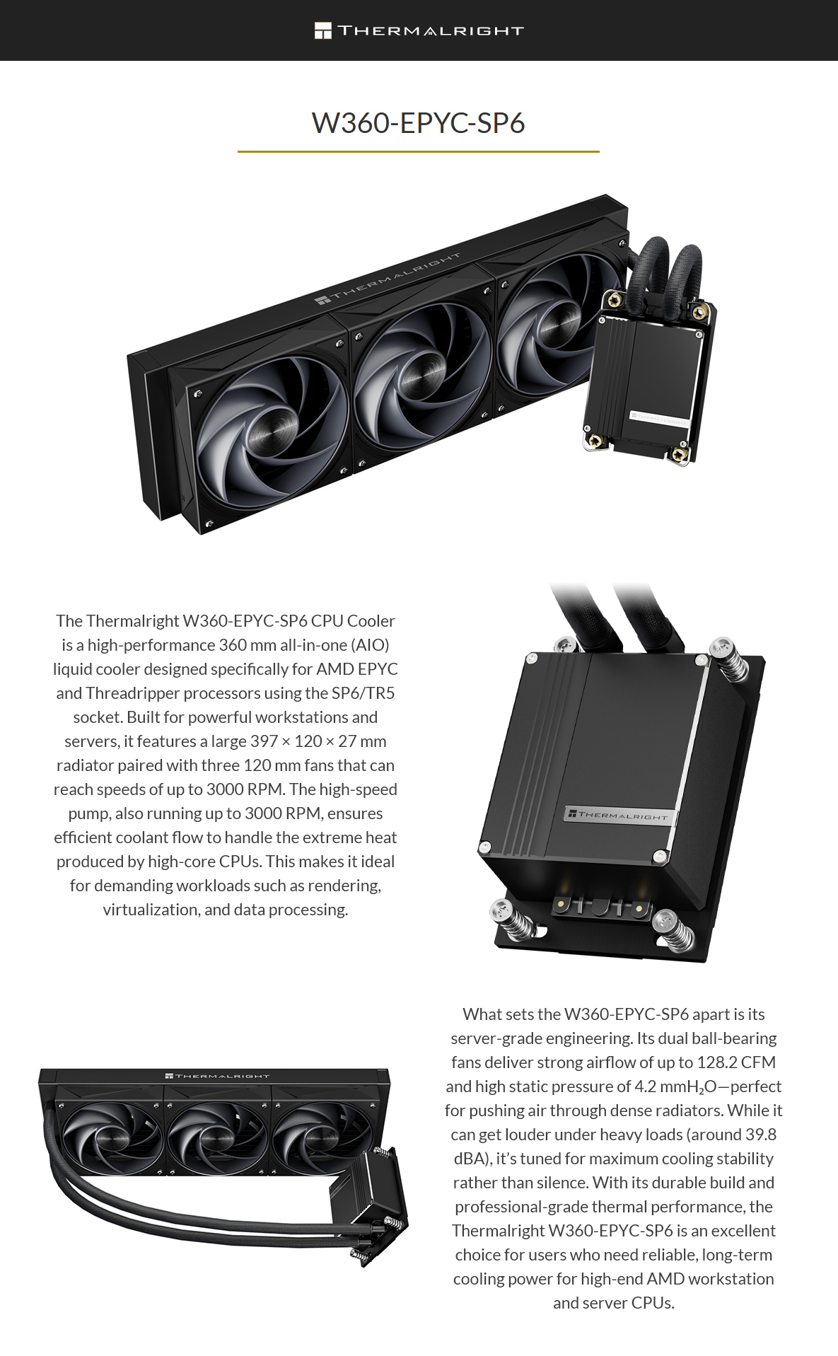 Thermalright W360-EPYC-SP6 CPU Cooler