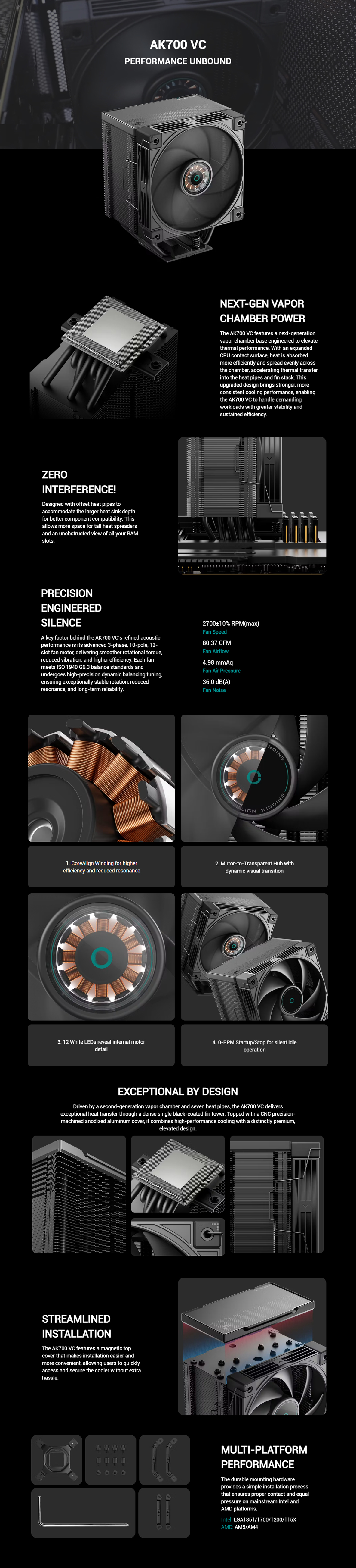 DeepCool AK700 VC Tower CPU Cooler