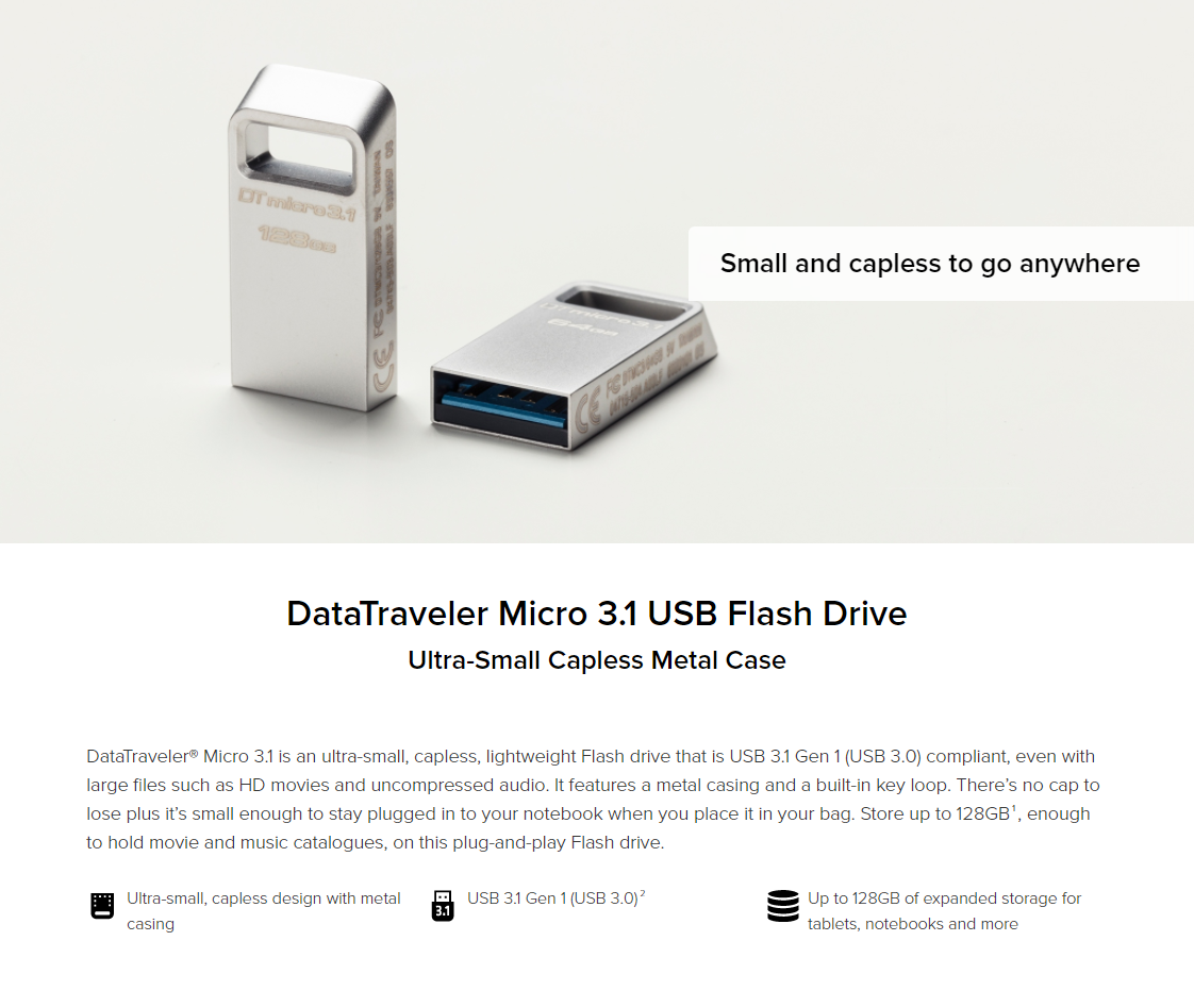 Buy Kingston DataTraveler Micro 32GB USB 3.1 Flash Drive Flash Memory