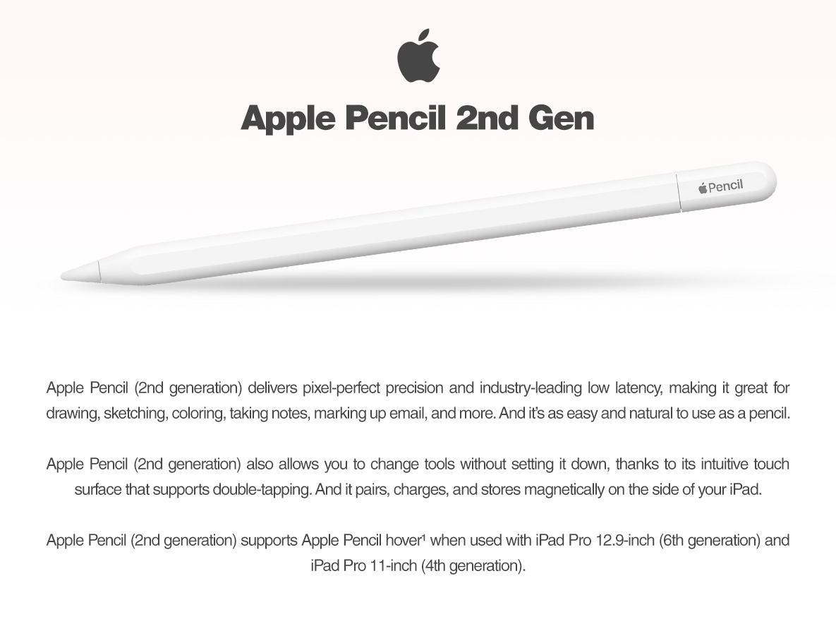 Apple Pencil 2nd Gen, White