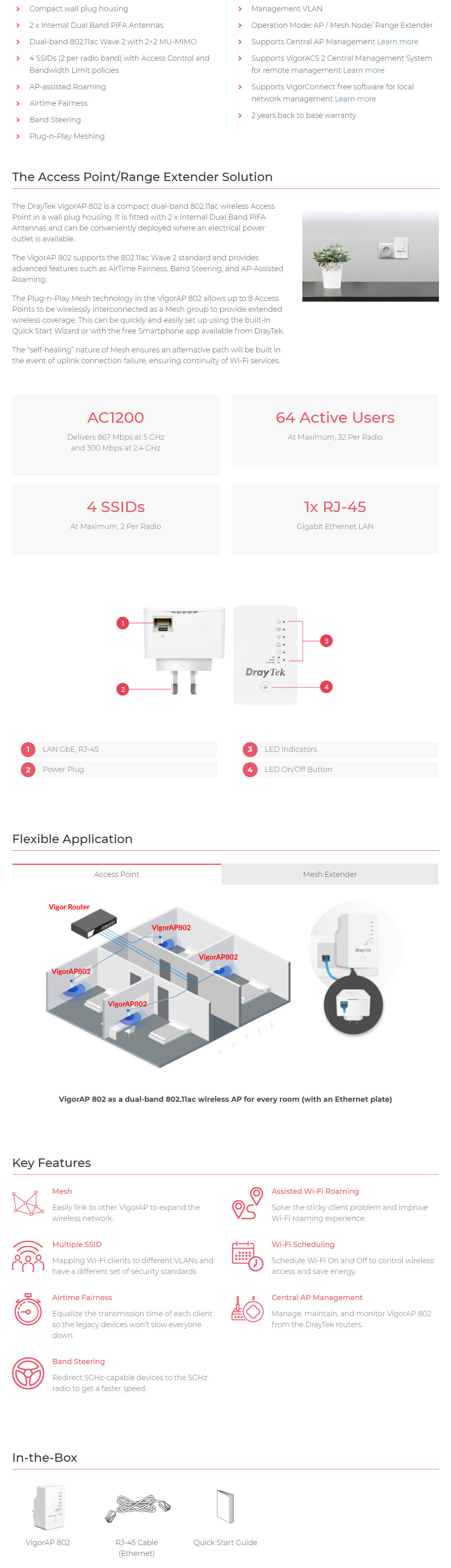 DrayTek VigorAP 802 Wireless Access Point