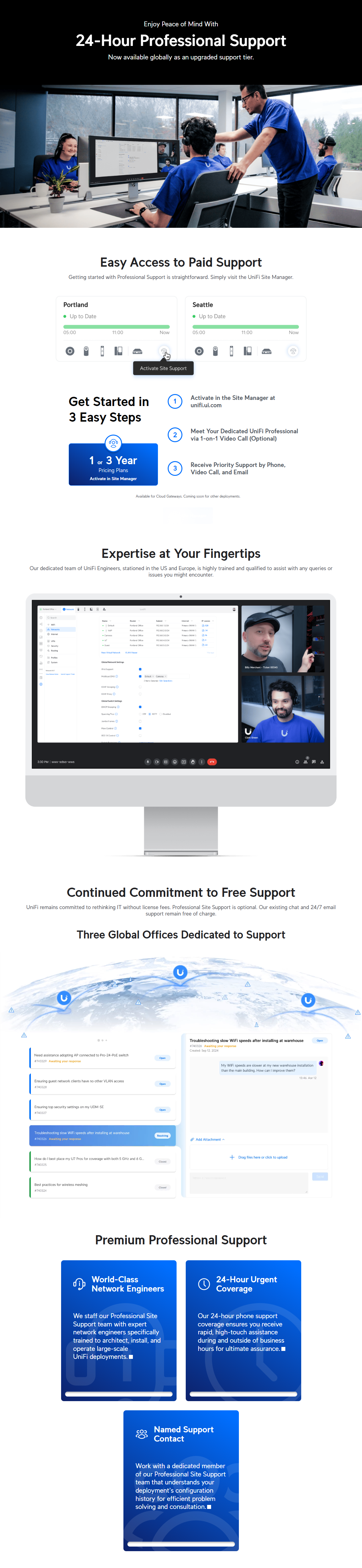 Ubiquiti UniFi Professional Site Support, 1 Year Subscription ...