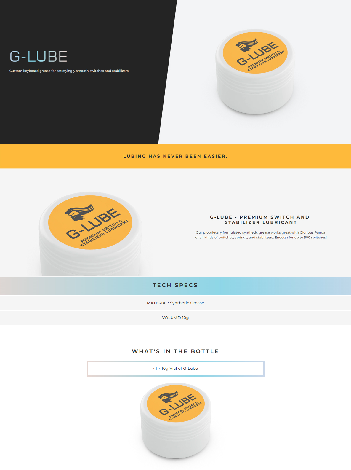 Buy Glorious GLube Custom Keyboard Grease, 10 grams Keyboards