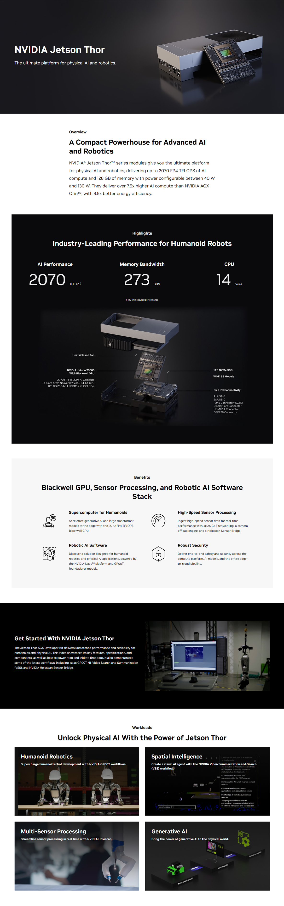 NVIDIA Jetson AGX Thor Developer Kit | Scorptec Computers