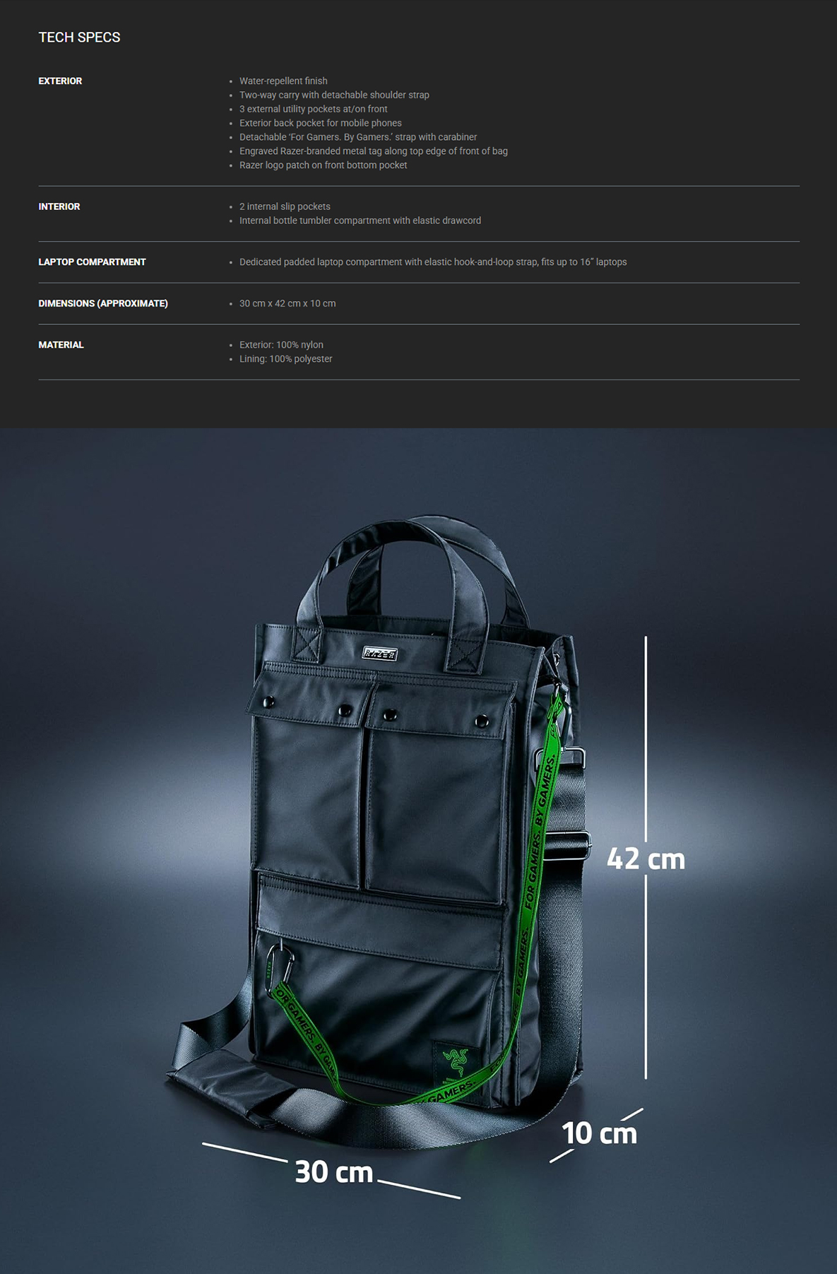 Razer Xanthus Tote Laptop Bag | Scorptec Computers