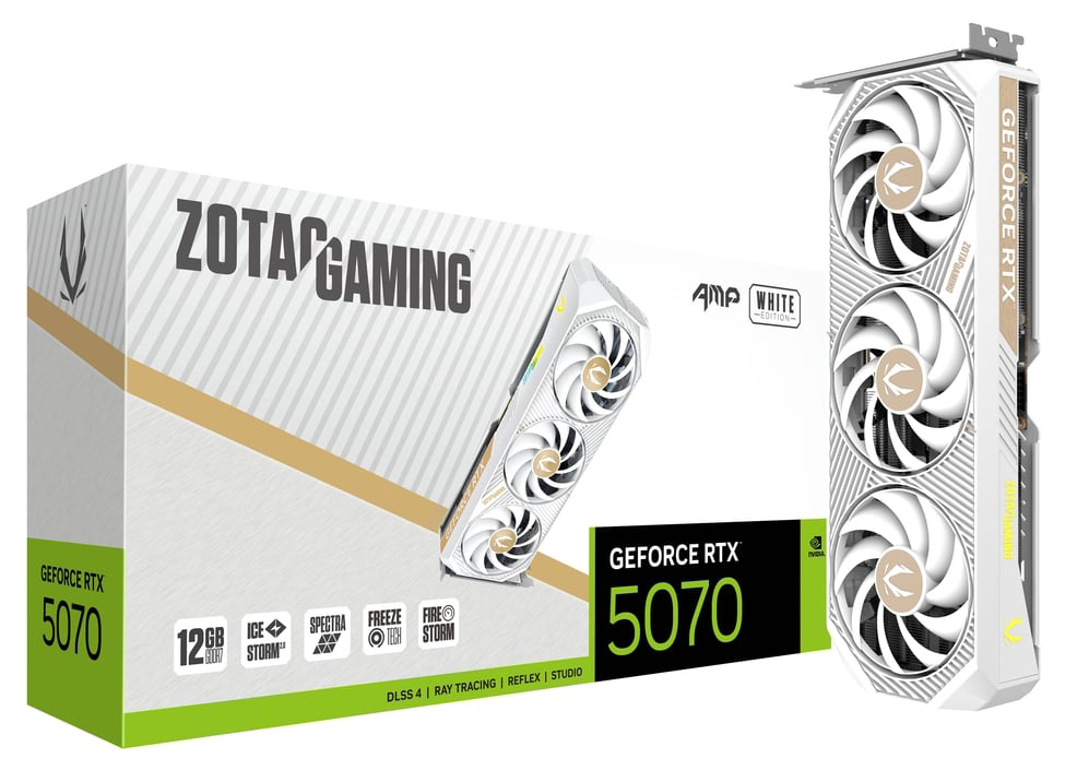 ZOTAC GAMING GeForce RTX 5070 AMP White Edition, 12GB