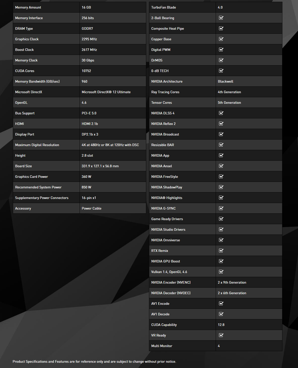 Palit GeForce RTX 5080 Infinity 3, 16GB