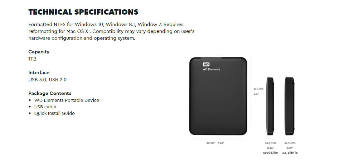 Western Digital WD Elements 1TB
