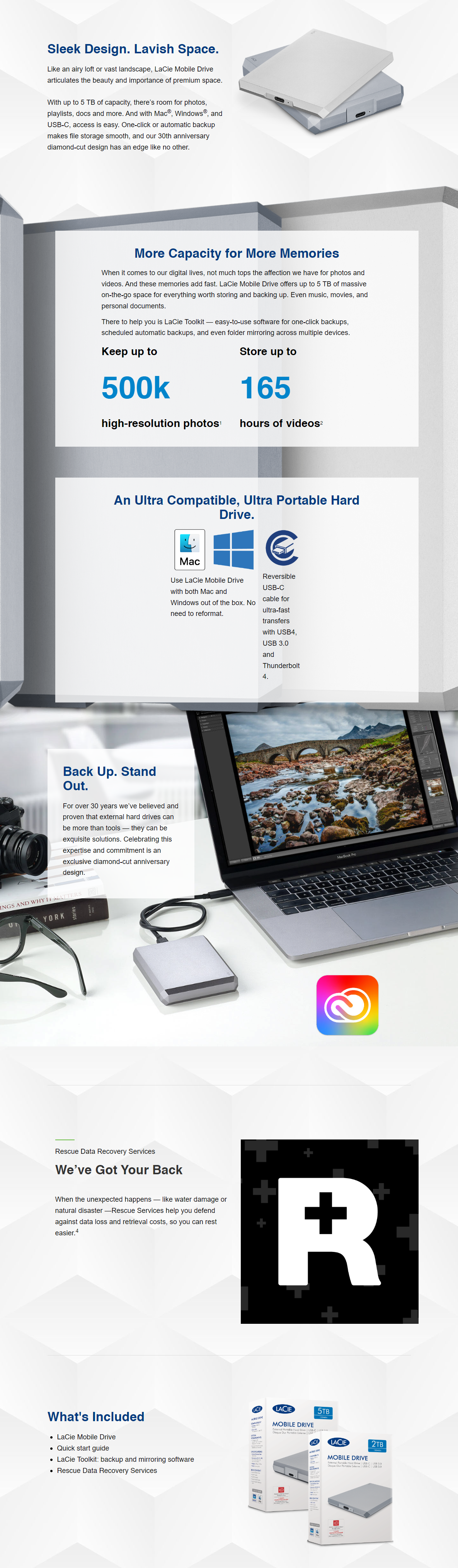 LaCie Mobile Drive USB-C 1TB External Portable Hard Drive | Scorptec ...