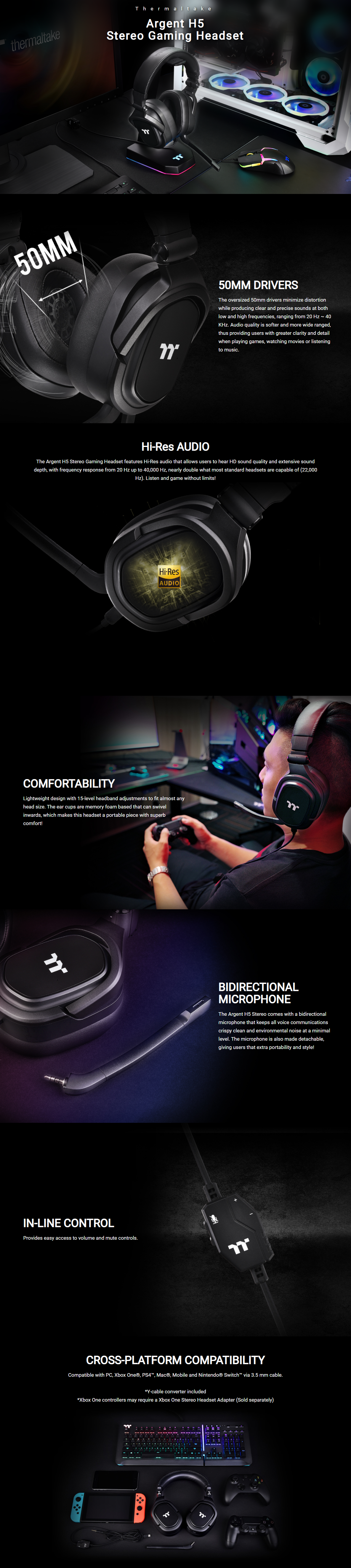 Buy Thermaltake Argent H5 Stereo Gaming 