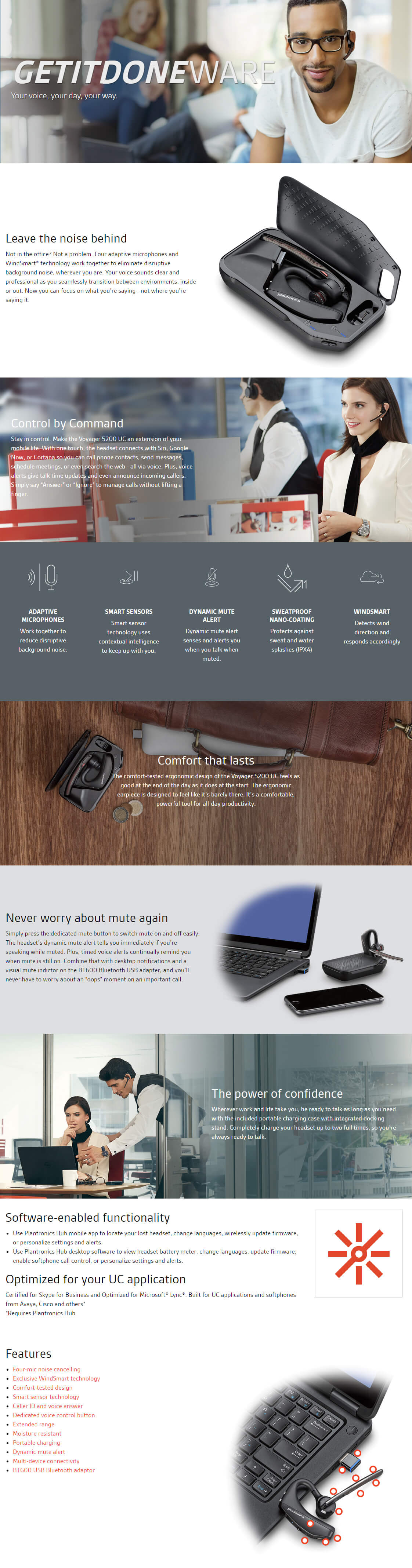 Buy Poly Voyager 5200 UC Mobile Bluetooth Earpiece | Headphones | Scorptec  Computers