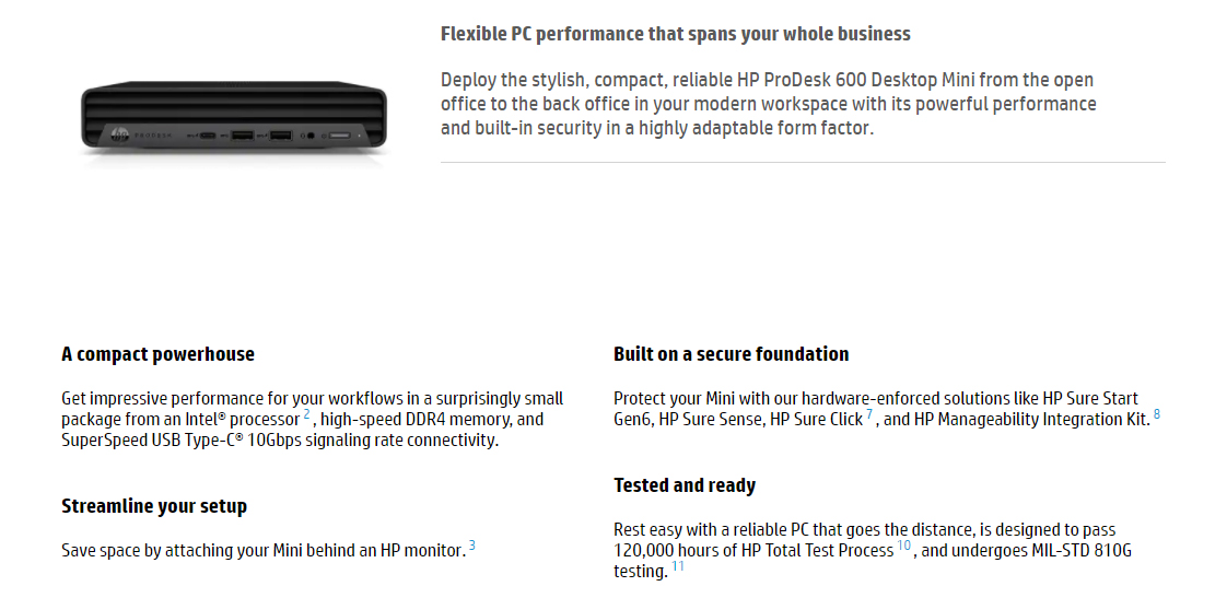 Buy HP ProDesk 600 G6 Desktop Mini 