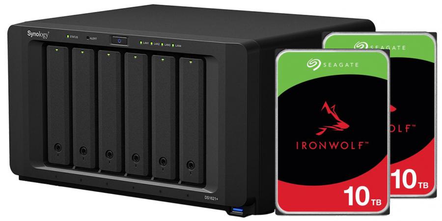 Synology DS224+ 2GB NAS 20TB (2X 10TB) WD Red+, assemblato e testato con SE DSM installato